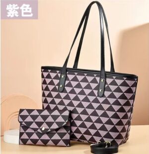 Two-piece Hand-held Shoulder Bag-Triangle purple