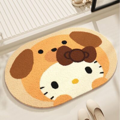 40*60cm Cute Cashmere Bathroom Floor Mat-Kitty Cat-010