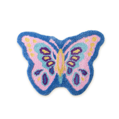 40*60cm Imitation Cashmere Floor Mat-Butterfly1