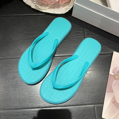 Casual Women's Flip Flops-Blue