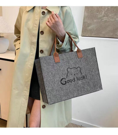 Women's Tote Bag-Gray; 40*30*15cm