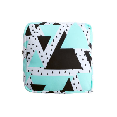 Sanitary Napkin Storage Bag-Green black triangle