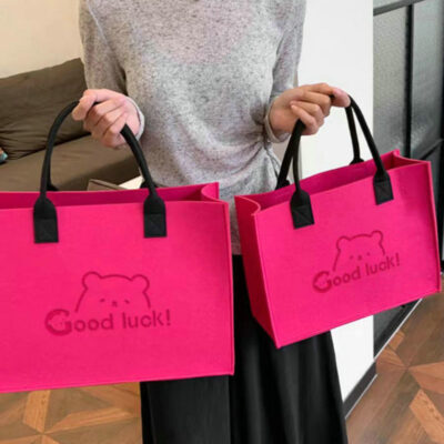 Women's Tote Bag-Rose red; 40*30*15cm