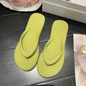 Casual Women's Flip Flops-Green