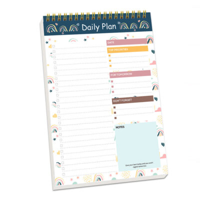 English A5 Daily Coil Book-DAILY PLAN 01