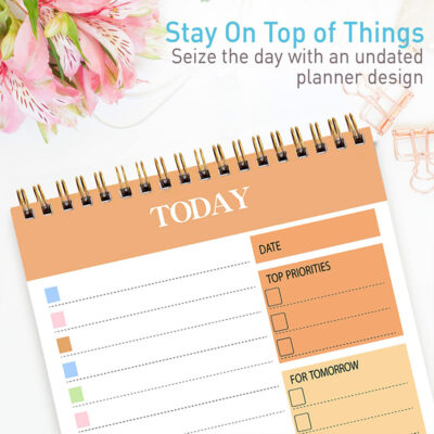 English TODAY Daily Coil Book-A5 green