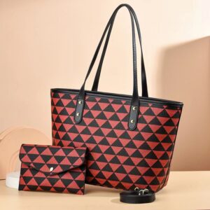 Two-piece Hand-held Shoulder Bag-Triangle red