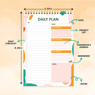 English A5 Daily Coil Book-DAILY PLAN 02