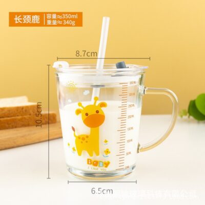 Glass Water Cup-Deer