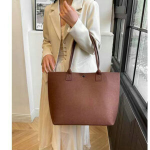 Shopping Felt Handbag-Brown; 47*32*15cm