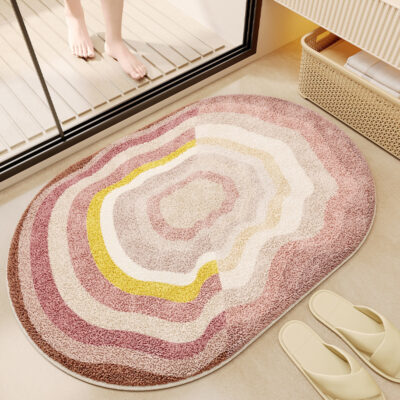 40*60cm Imitation Cashmere Floor Mat-Oval 1