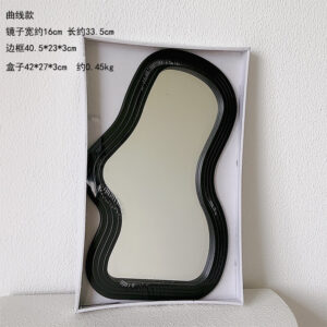 Home Desktop Mirror-Curve Black