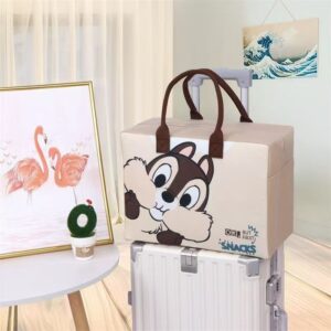 Cartoon Cute Felt Travel Bag-Khaki squirrel