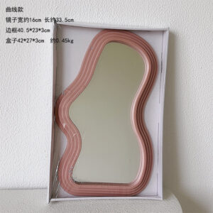 Home Desktop Mirror-Curve Pink