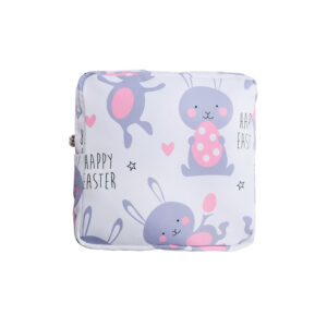 Sanitary Napkin Storage Bag-White Gray Rabbit
