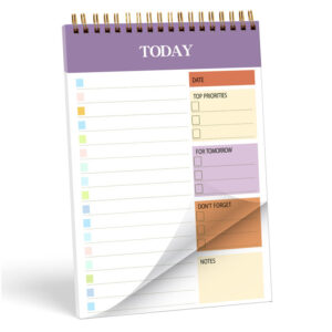 English TODAY Daily Coil Book-A5 purple