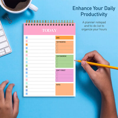 English TODAY Daily Coil Book-A5 green