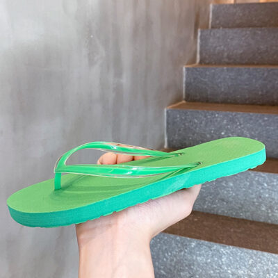 Flat Flip Flops For Women-Green