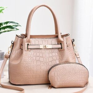Crocodile Pattern Women's Single Shoulder Bag-Bronze