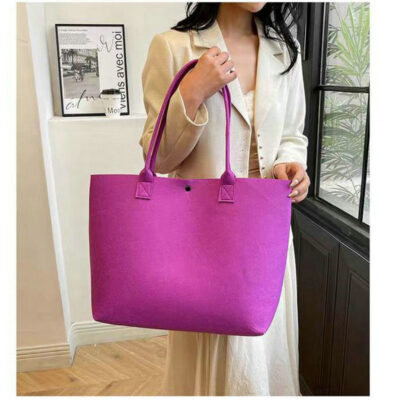 Shopping Felt Handbag-Purple; 47*32*15cm