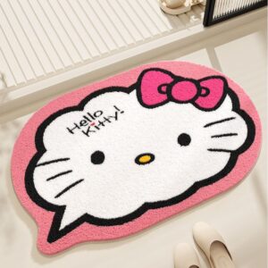 40*60cm Cute Cashmere Bathroom Floor Mat-Kitty Cat-012