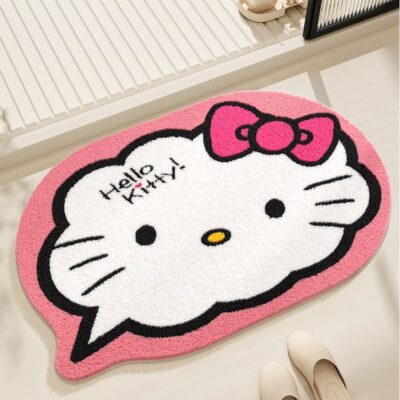 40*60cm Cute Cashmere Bathroom Floor Mat-Kitty Cat-012