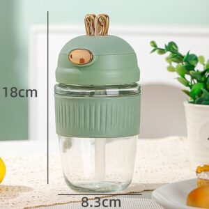 400ml Glass Water Cup-Light Green