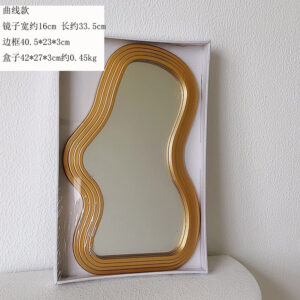 Home Desktop Mirror-Curve Gold