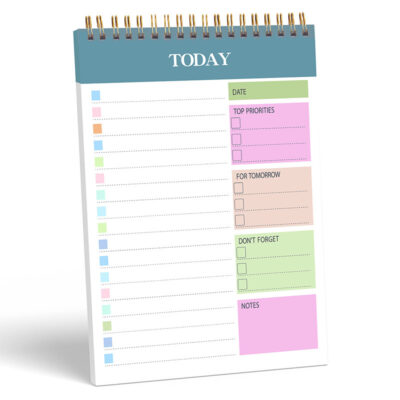 English TODAY Daily Coil Book-A5 blue