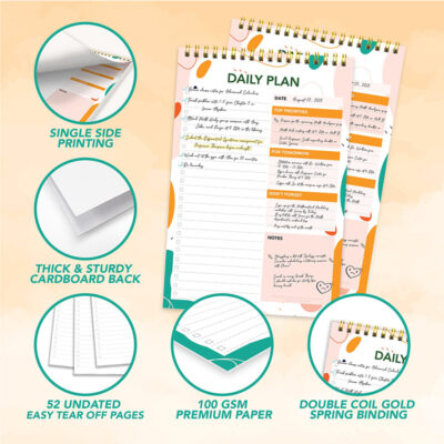 English A5 Daily Coil Book-DAILY PLAN 02