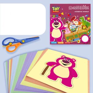 Children's Three-dimensional Origami Book-120 Strawberry Bears (gift box + scissors)