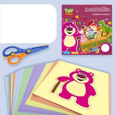 Children's Three-dimensional Origami Book-120 Strawberry Bears (gift box + scissors)