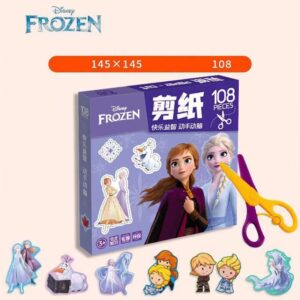 Children's Three-dimensional Origami Book-108 Frozen + Scissors (New)