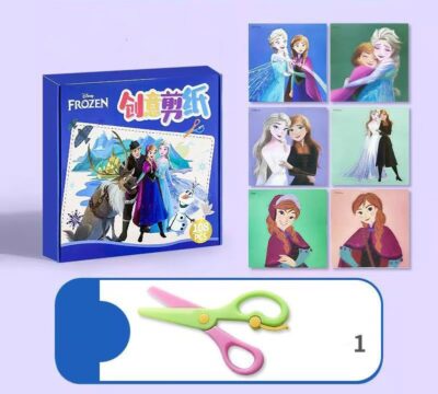 Children's Three-dimensional Origami Book-Frozen 108+scissors (all patterns)
