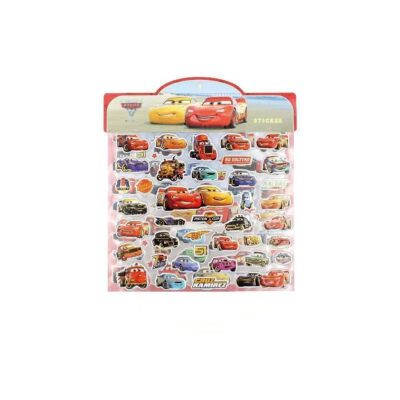 3d Bubble Cartoon Stickers-Double-layer large sheet of Cars (2 sheets)
