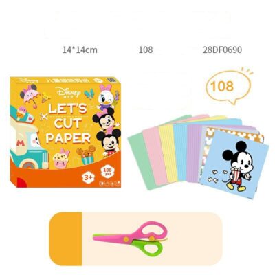 Children's Three-dimensional Origami Book-Mickey 108 pieces + scissors