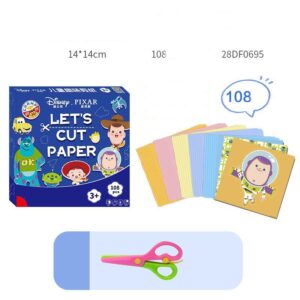 Children's Three-dimensional Origami Book-Pixar 108+scissors