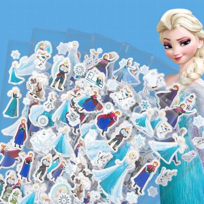 3d Bubble Cartoon Stickers-Frozen 1 (set of 12)