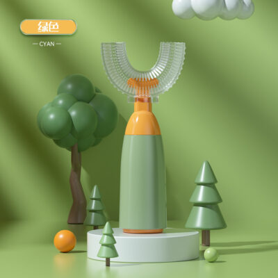Children's U-shaped Toothbrush-Small Green