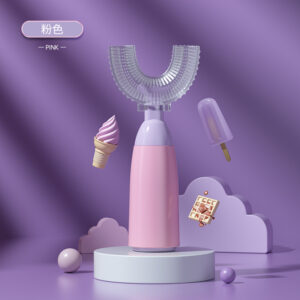 Children's U-shaped Toothbrush-Small Pink