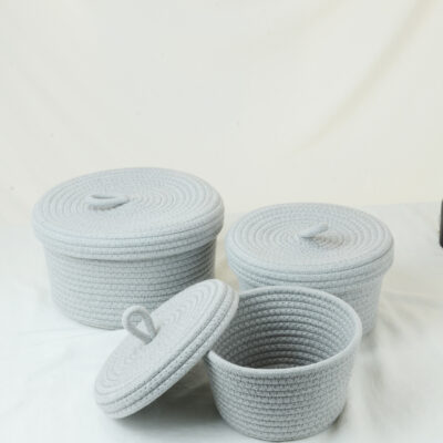 Desktop Storage Basket-Gray Small