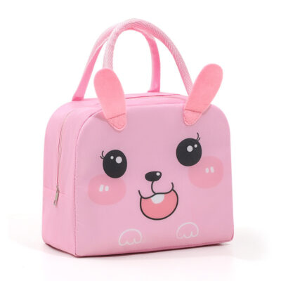 Cartoon Lunch Bag-Light pink Jimi Rabbit