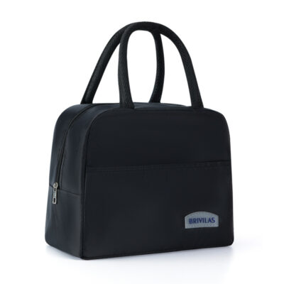 Solid Color Lunch Bag-Black