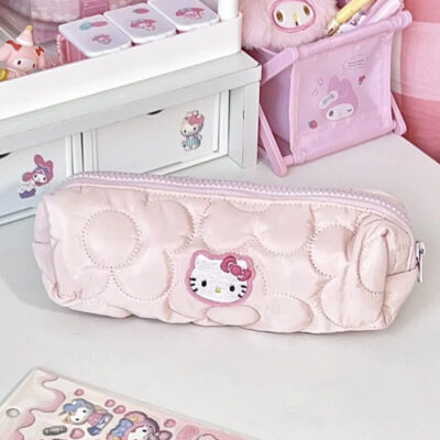 Sweet And Cute Pencil Case-Pink KT cat