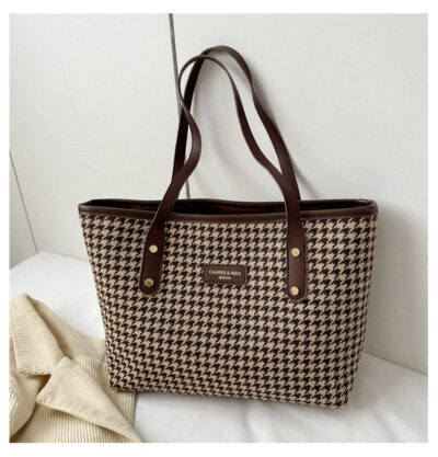 Autumn Plaid Women's Bag-Brown