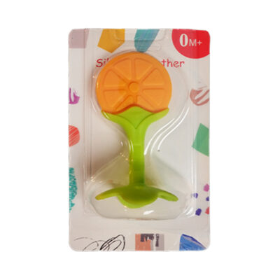 Silicone Baby Teether-8129-Orange