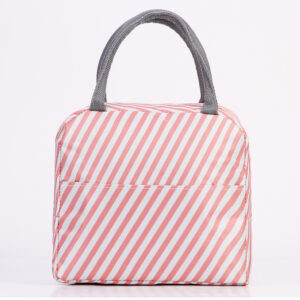 Lunch Bag-Fresh pink and white