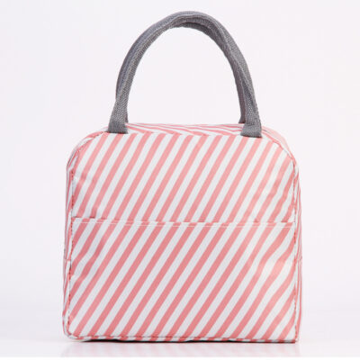 Lunch Bag-Fresh pink and white