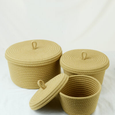 Desktop Storage Basket-Khaki Small