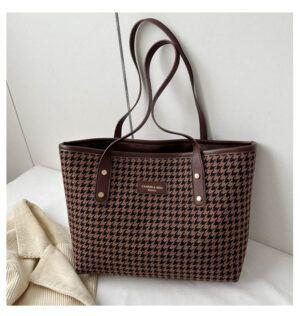 Autumn Plaid Women's Bag-Brown